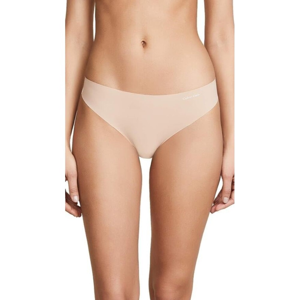 Calvin Klein Women's Invisibles Microfiber Stretch Thong - XL